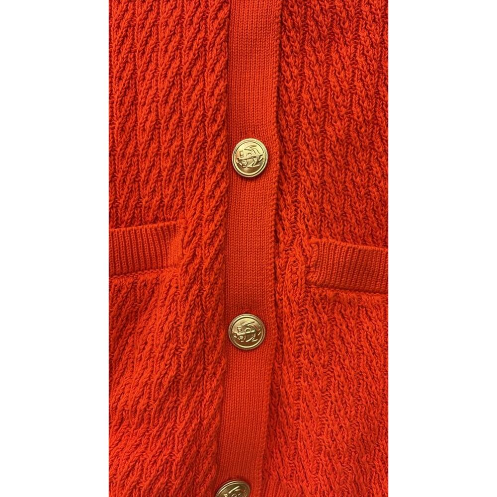 Free Assembly Cable Knit Sweater Vest Gold Anchor Buttons Size XS NWT - Picture 4 of 5
